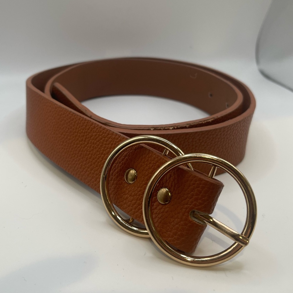 Rustic brown and gold belt